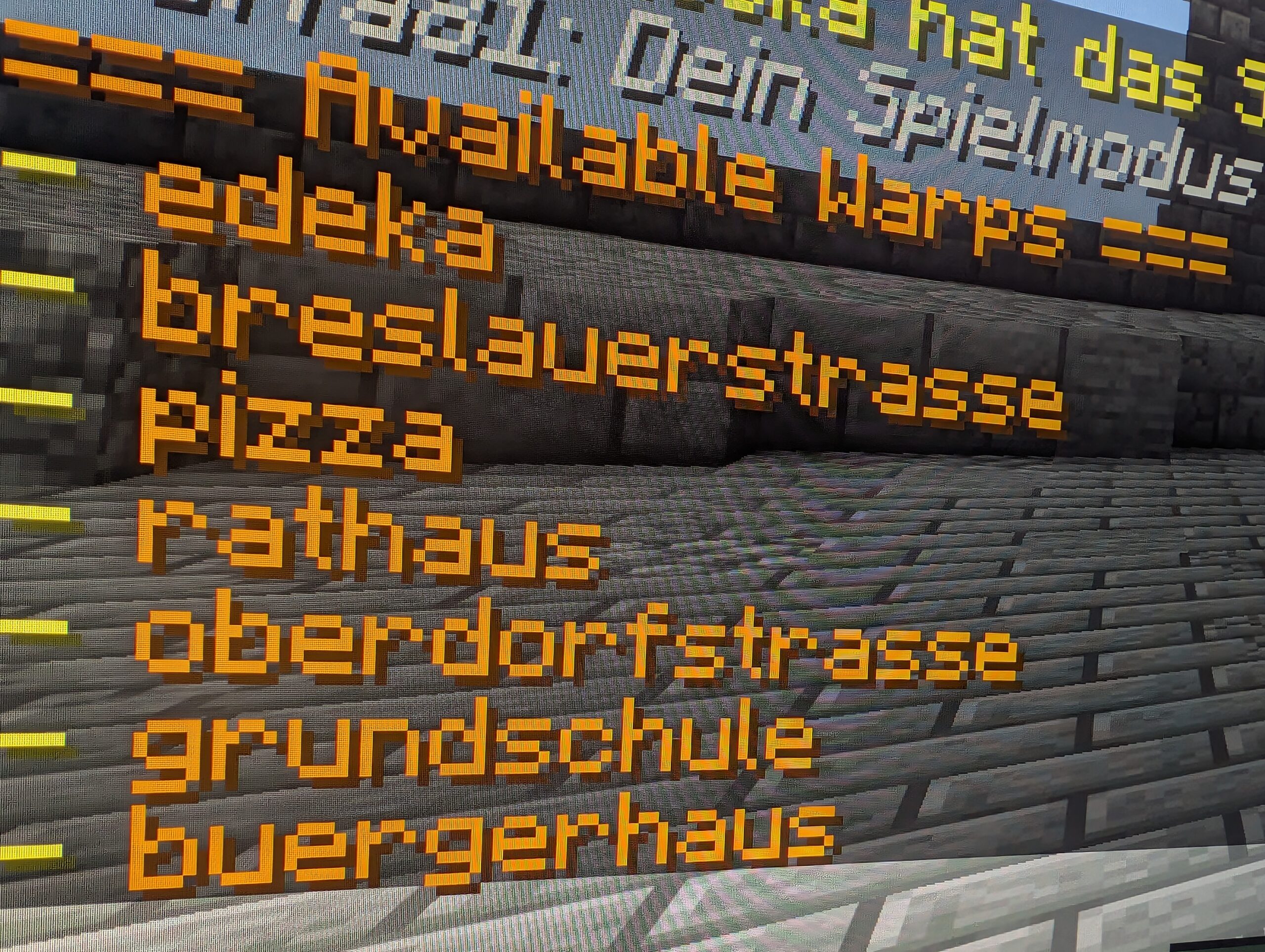 Häuser und wegpunkte entstehen