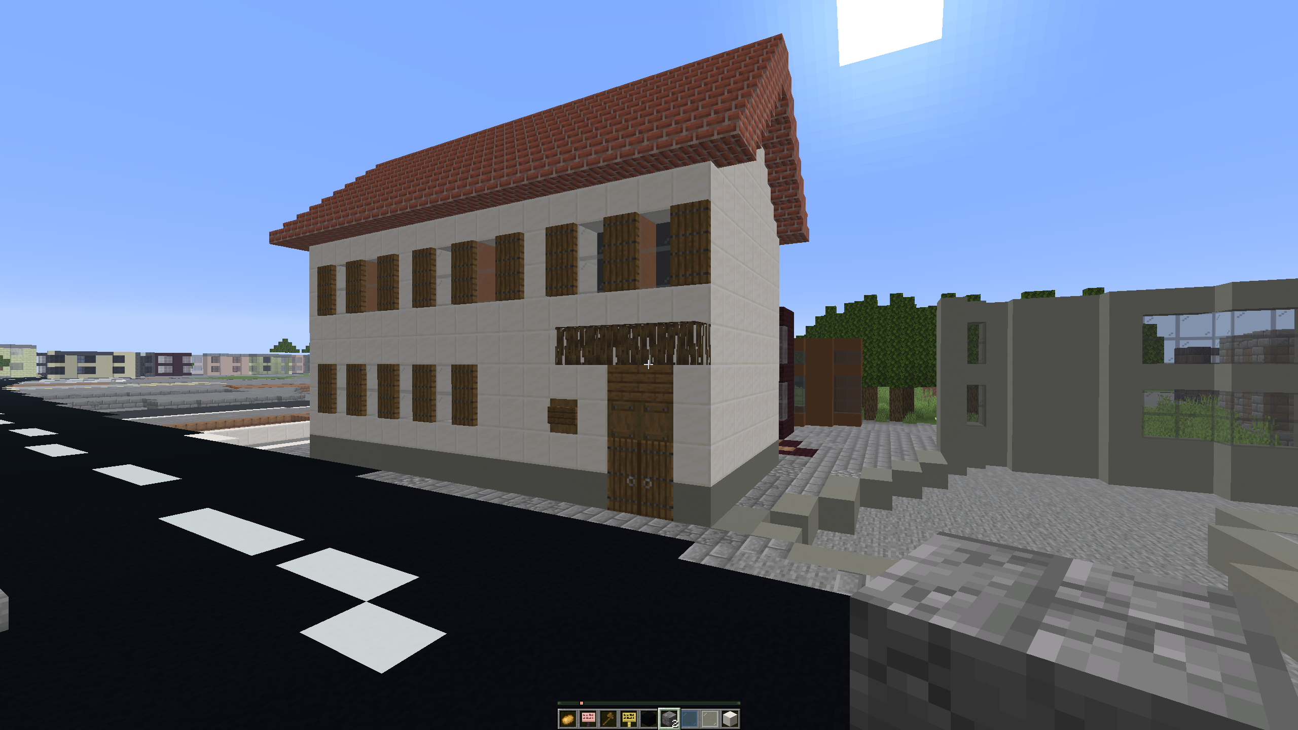 WOhnhäuser und ein SPielplatz